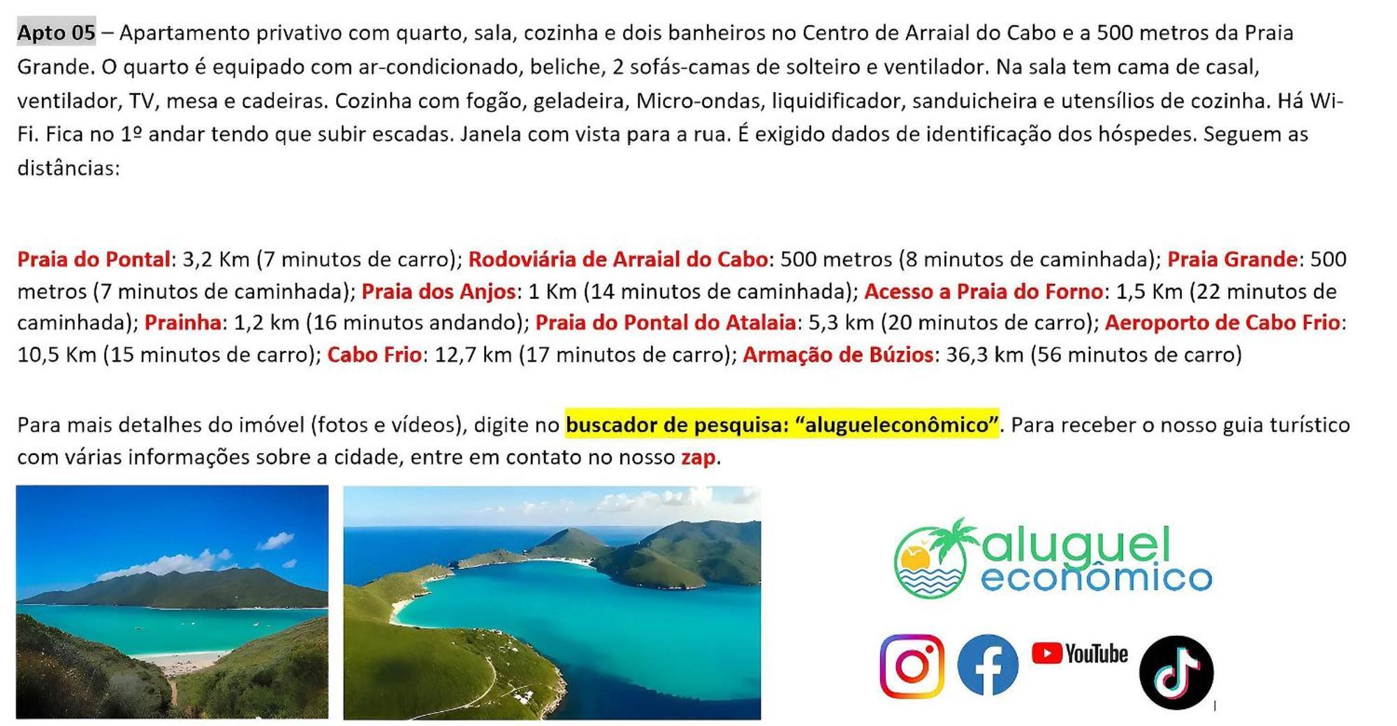 Arraial Do Cabo - Brisas Do Farol - Aluguel Economico Apartment Bagian luar foto
